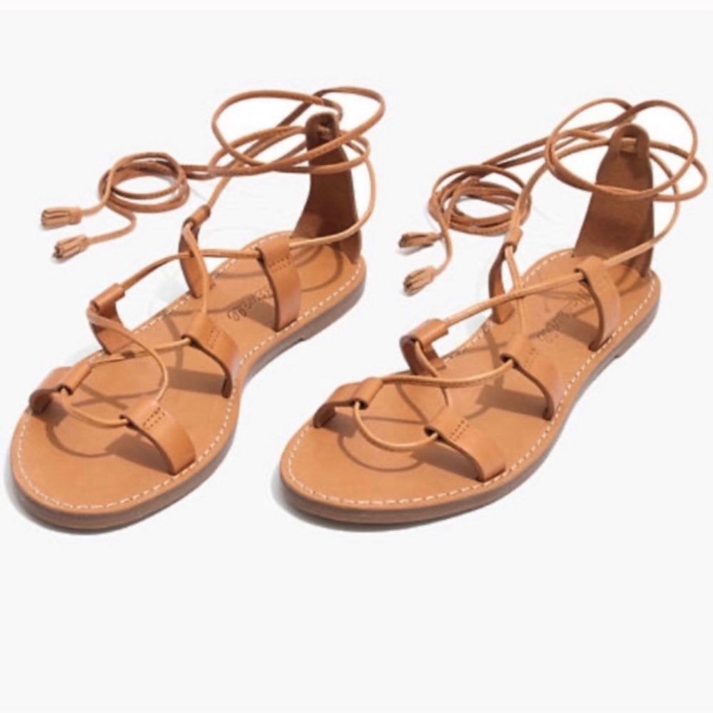 NWOT MADEWELL BOARDWALK LACEUP SANDALS